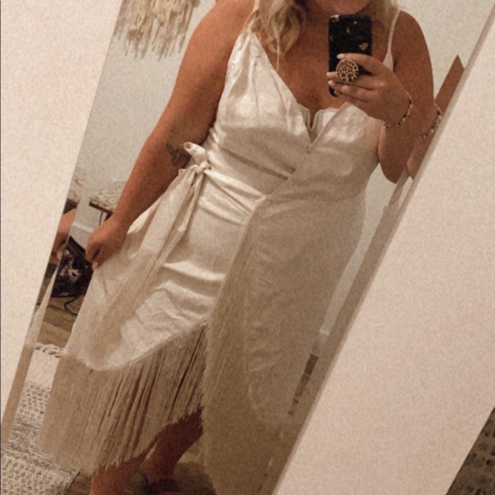 NWT Nasty Gal Fringe Wrap Dress